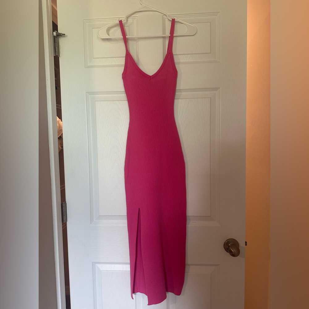 Toasty Sweetheart V-Neck Bodycon Knit Midi Dress